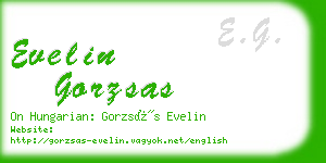 evelin gorzsas business card